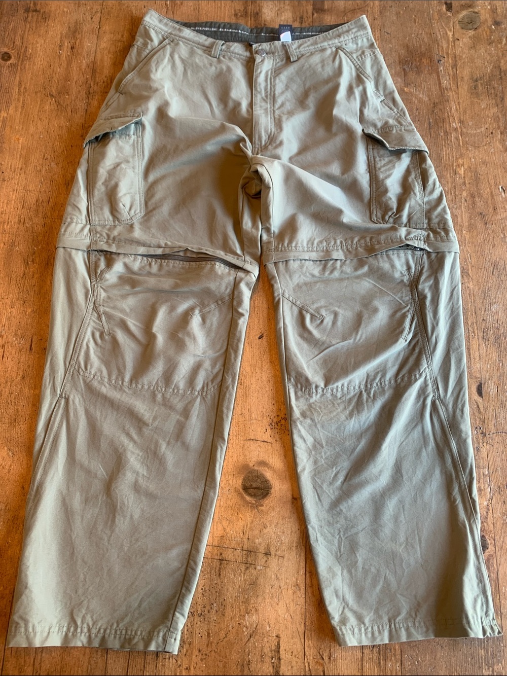 REI Men's Convertible Cargo Pants — Light Olive/Tan